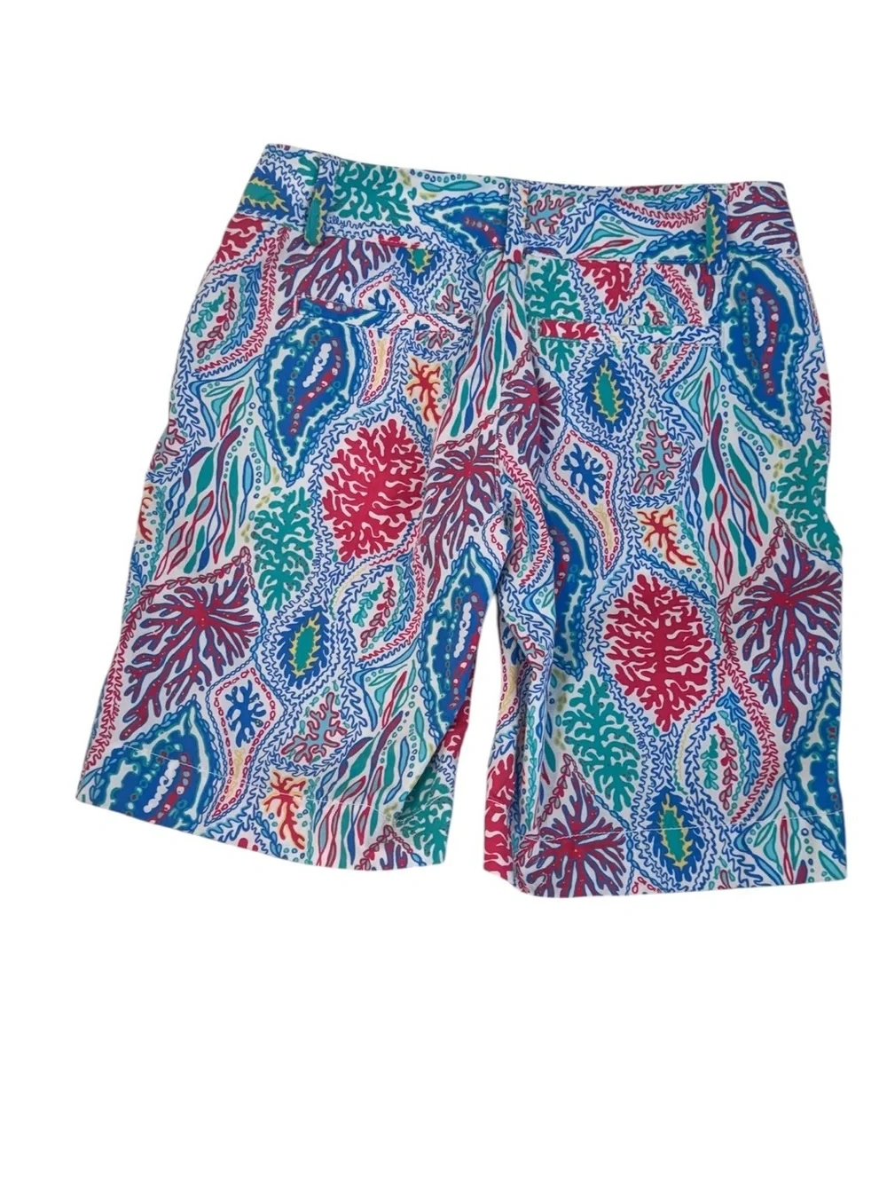 Lilly Pulitzer The Chipper Short Colorful Coral Print Bermuda 0